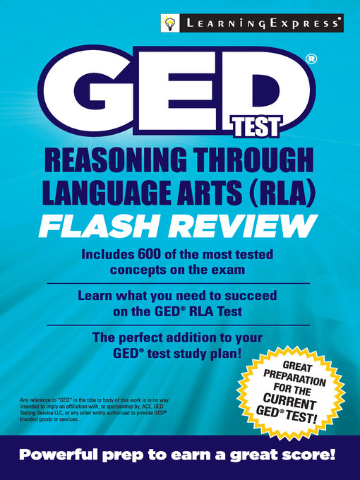 Title details for GED Test RLA Flash Review by LearningExpress, LLC - Available